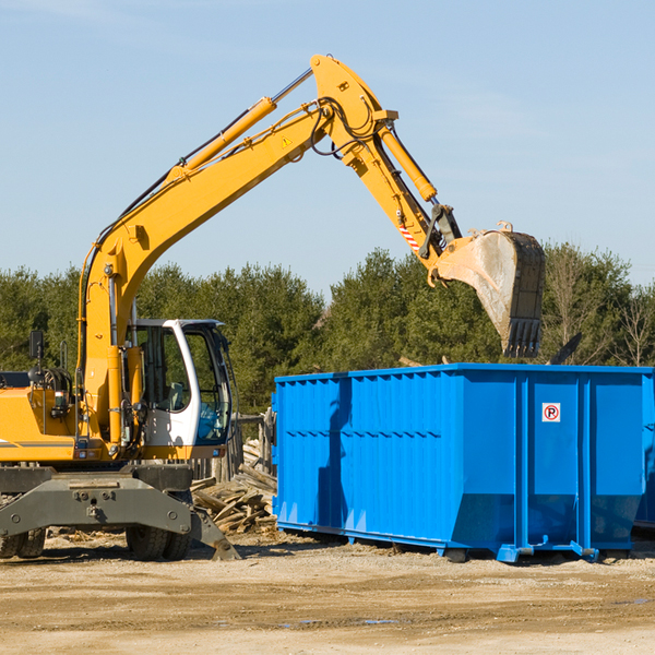 are there any restrictions on where a residential dumpster can be placed in Bedrock